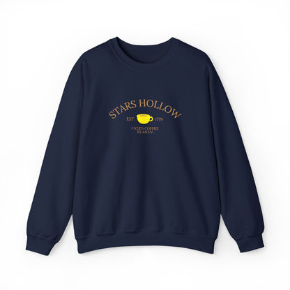 Stars Hollow Coffee Embroidered Crewneck  Sweatshirt-Gilmore Girls