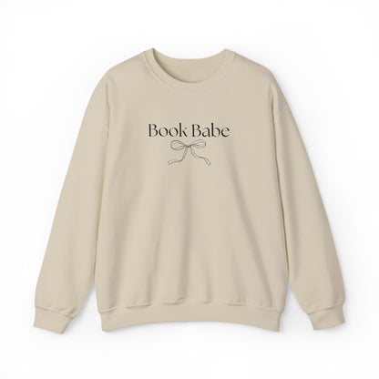 Book Babe Embroidered Crewneck Sweatshirt-Black Font
