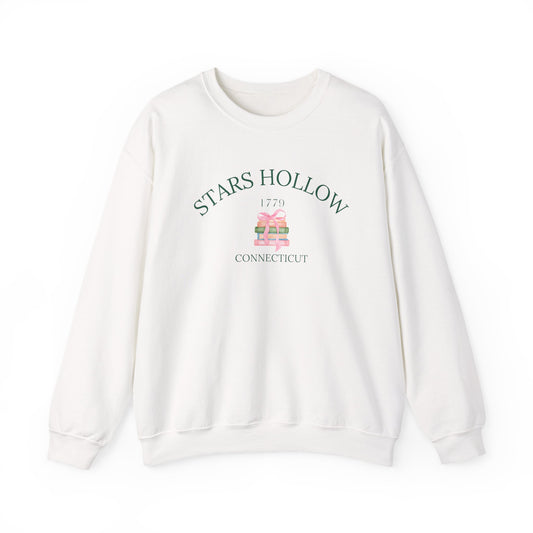Stars Hollow Ribbon Bookstack Crewneck Sweatshirt -Cozy Gilmore Girls Apparel
