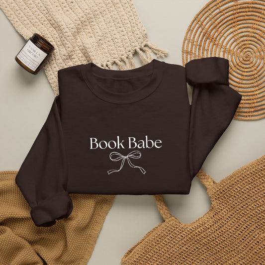 Book Babe Embroidered Crewneck Sweatshirt