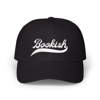 Bookish Embroidered Baseball Cap- White