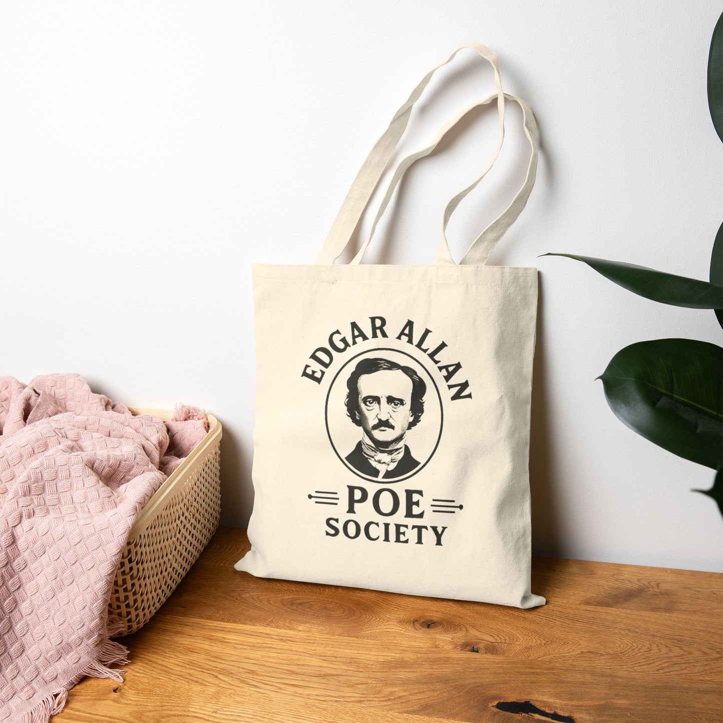 Edgar Allan Poe Society Cotton Canvas Tote Bag