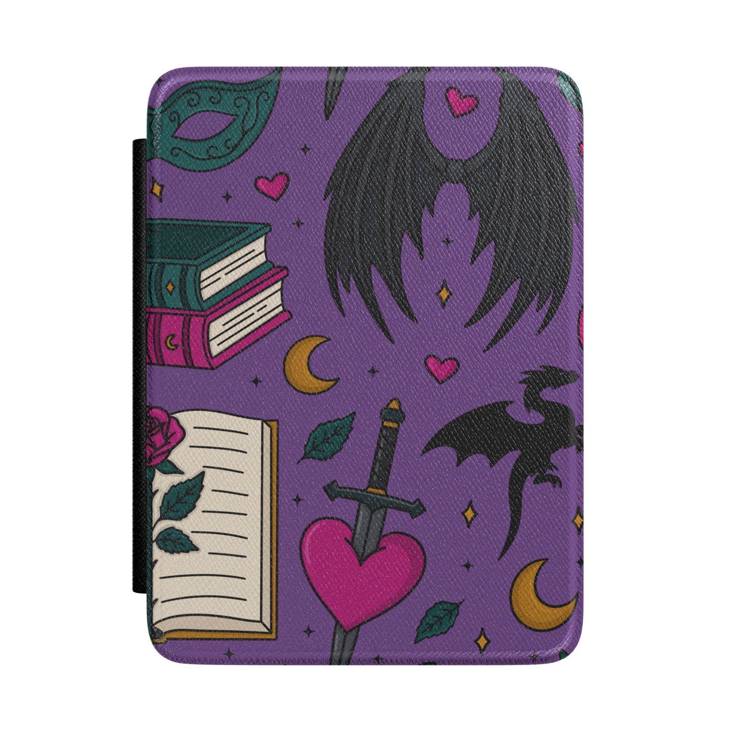 Fantasy Romance Purple Leatherette Kindle Paperwhite Case