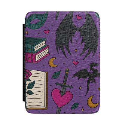 Fantasy Romance Purple Leatherette Kindle Paperwhite Case