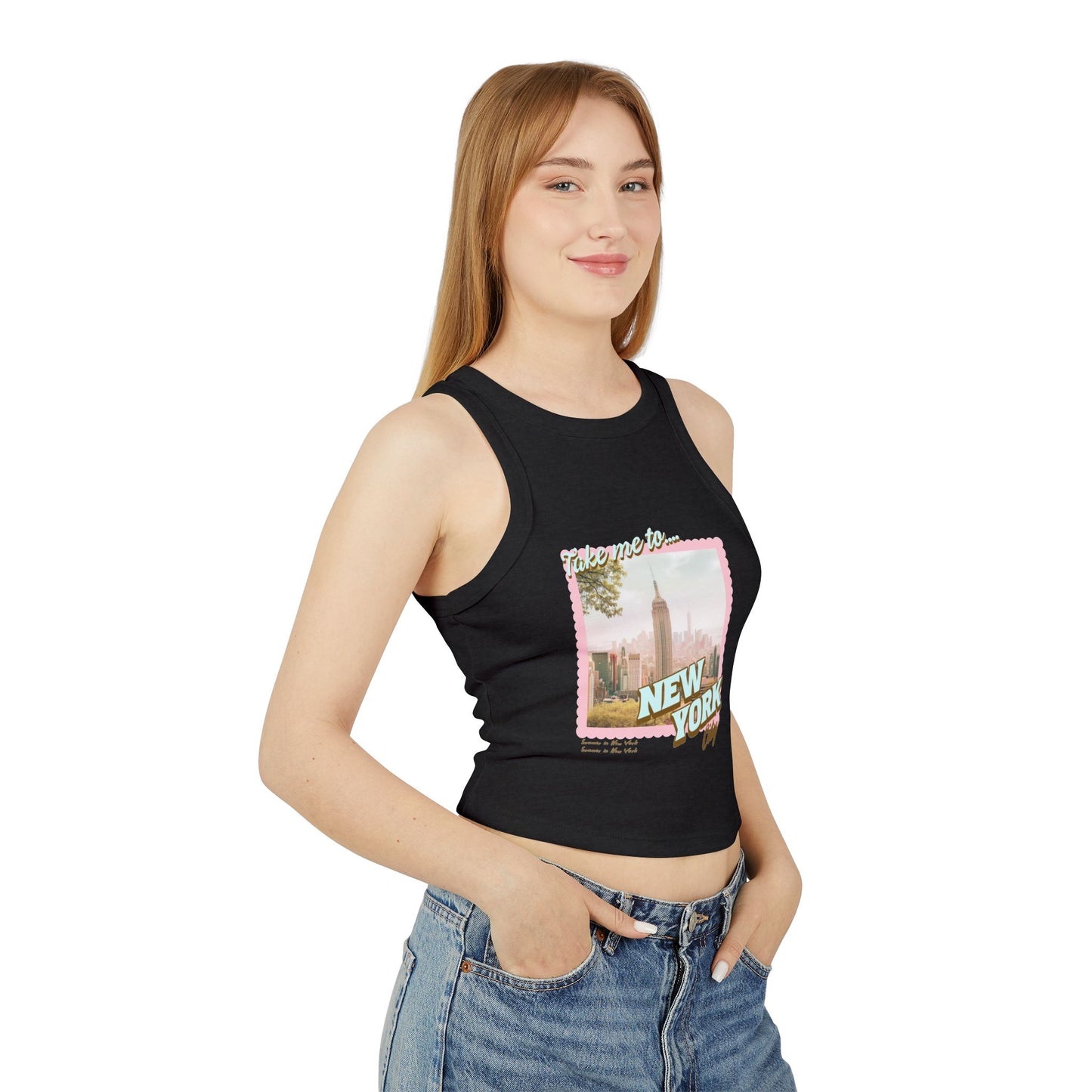 Take Me to New York Summer Racer Tank Top