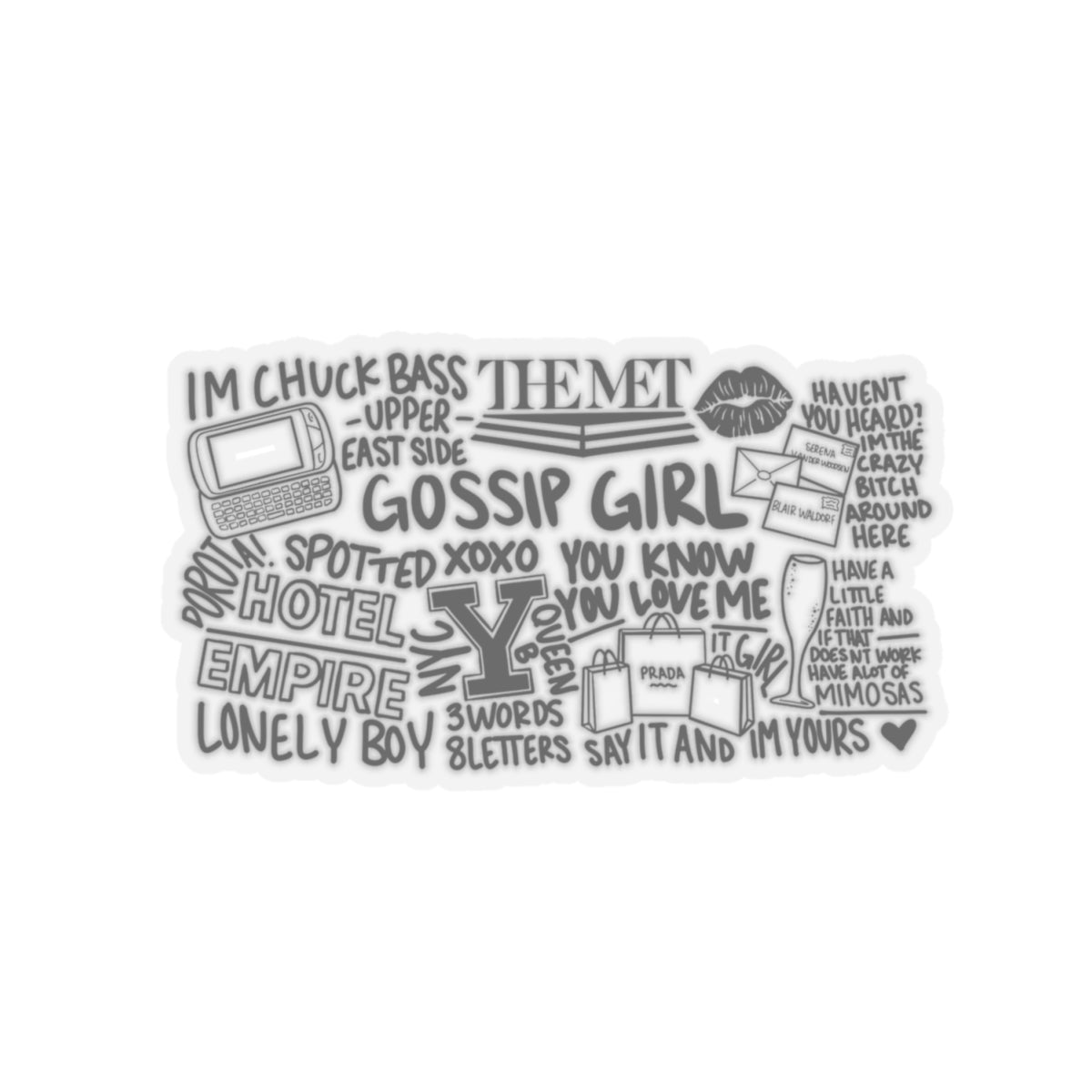 Gossip Girl Sticker XOXO