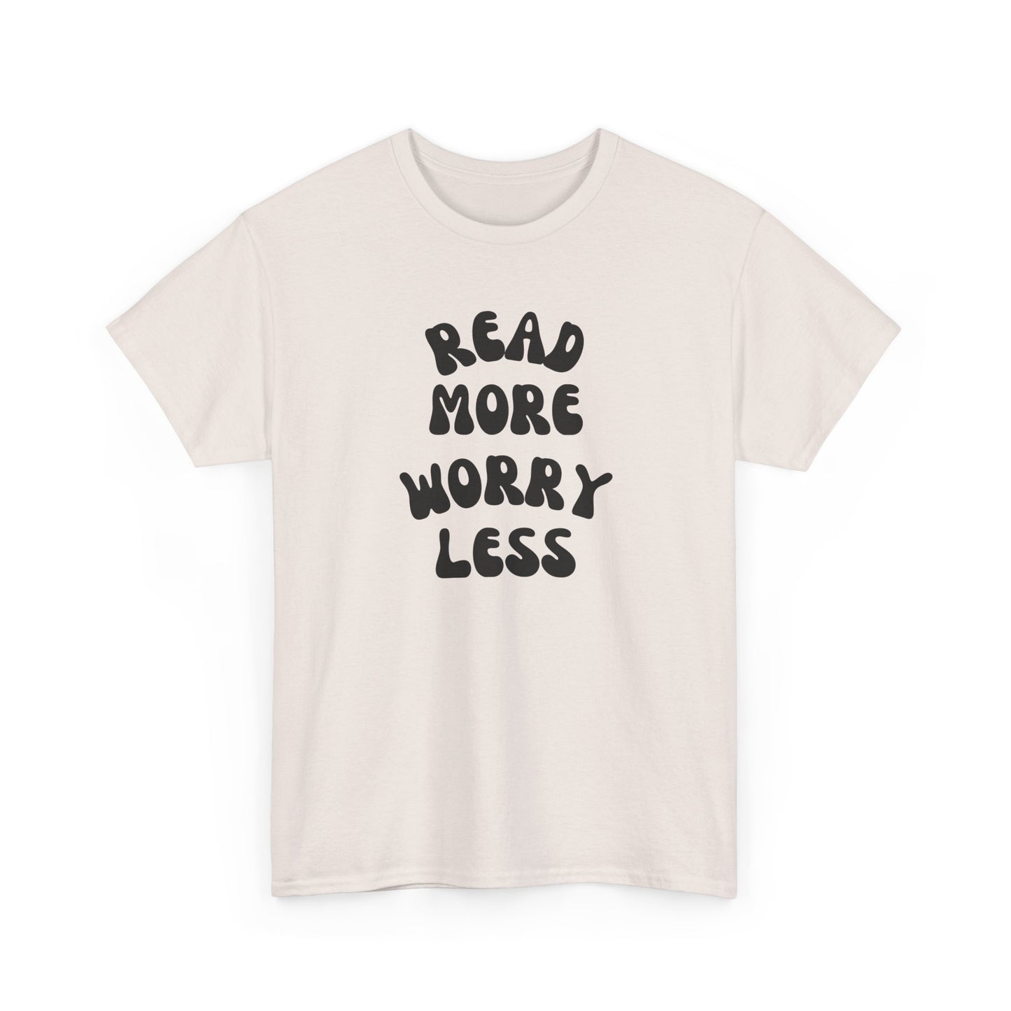 Read More Worry Less Minimalist Reading Tee-Bookish T-Shirt