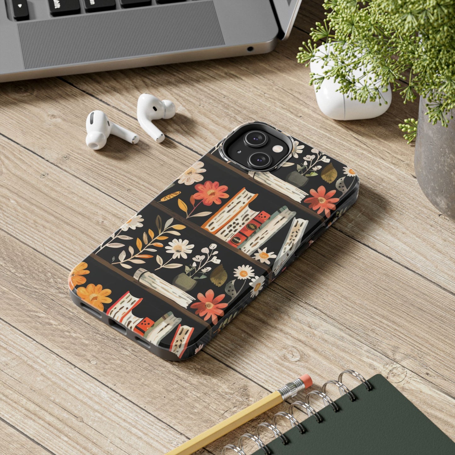 Cozy Bookshelf Bloom Phone Case