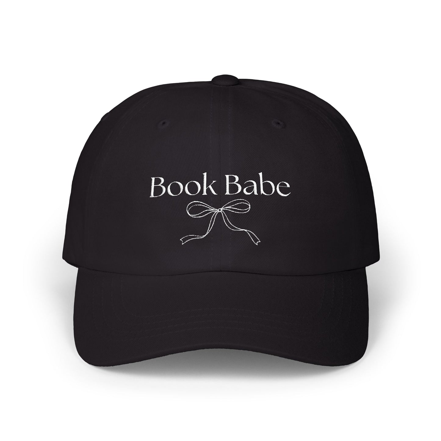 Book Babe Embroidered Hat-White