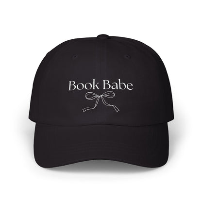 Book Babe Embroidered Hat-White