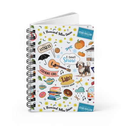 Gilmore Girls-Inspired Spiral Notebook-White