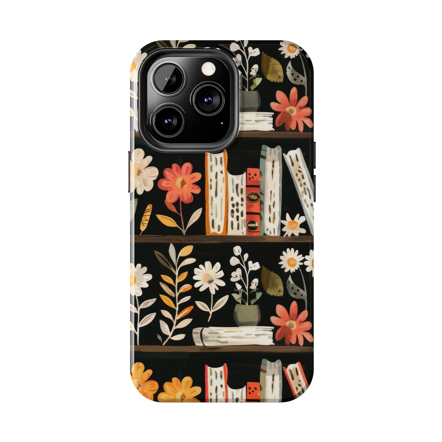 Cozy Bookshelf Bloom Phone Case