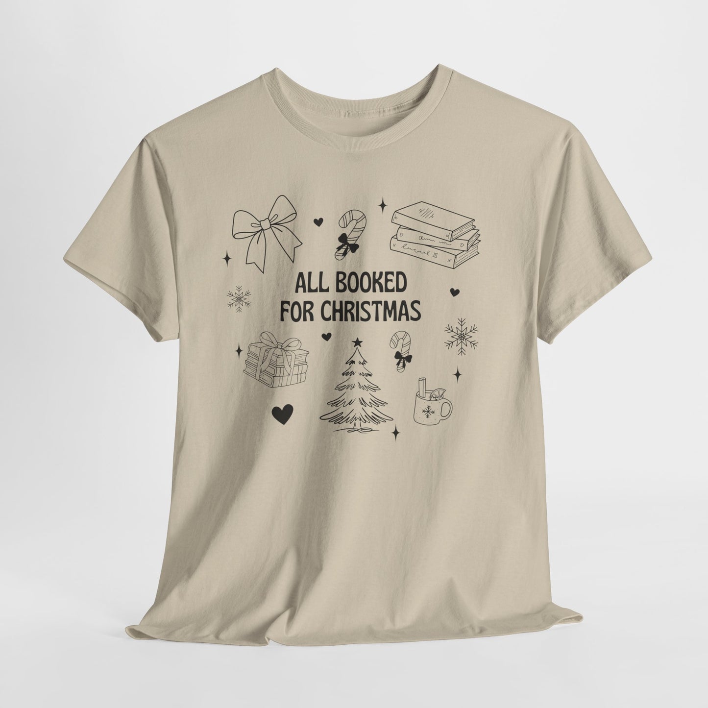 Christmas Book Lover Tee - All Booked for Christmas