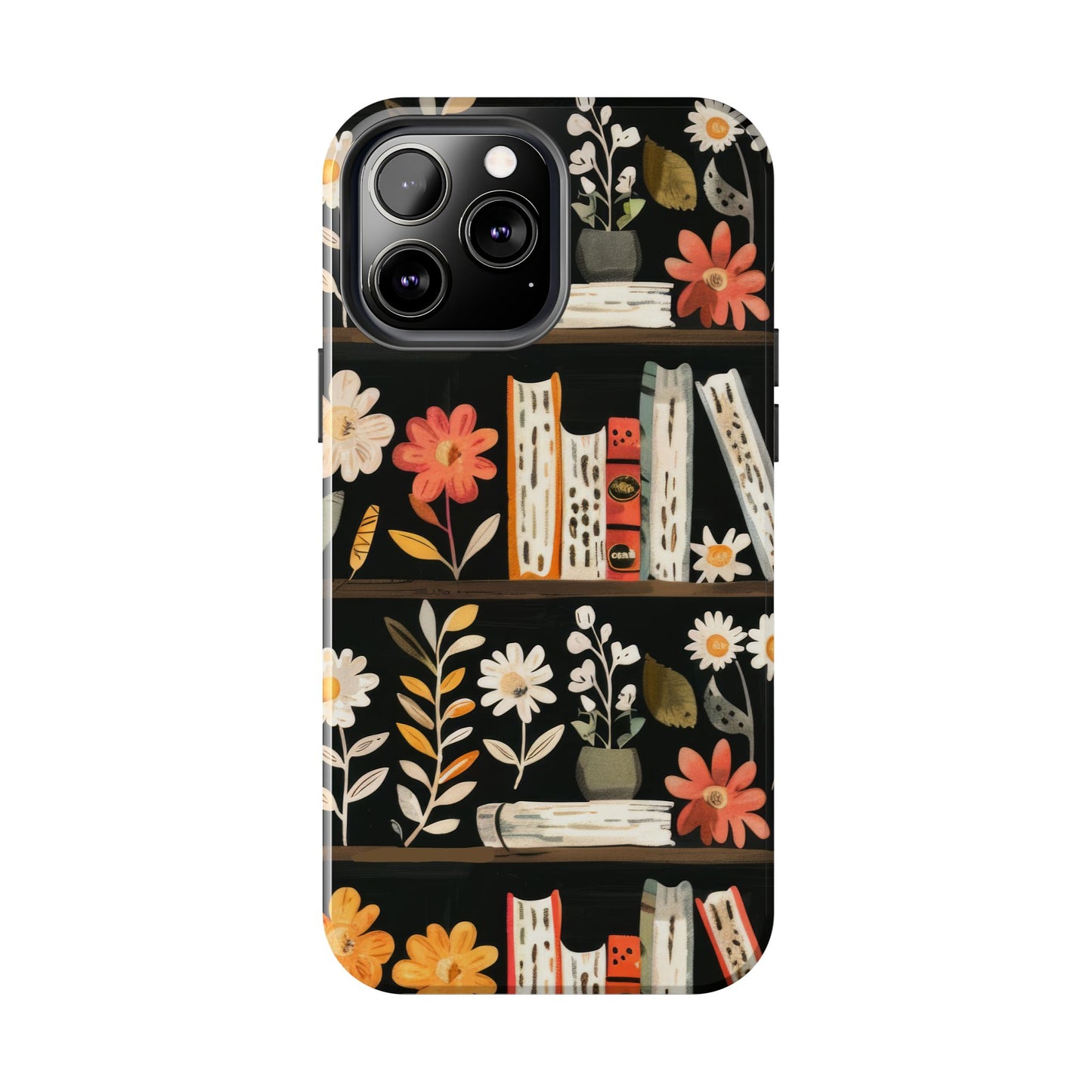 Cozy Bookshelf Bloom Phone Case