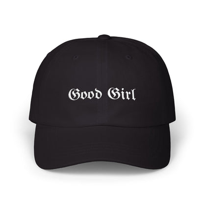 Good Girl Embroidered Hat-White