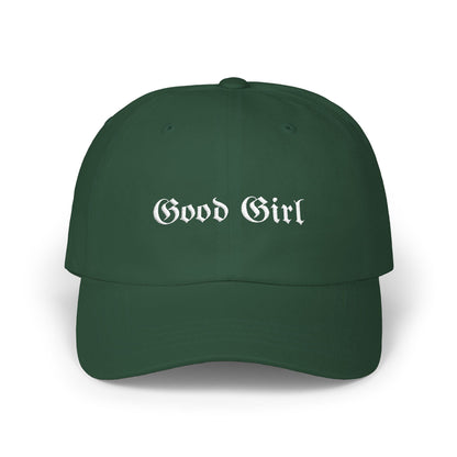 Good Girl Embroidered Hat-White