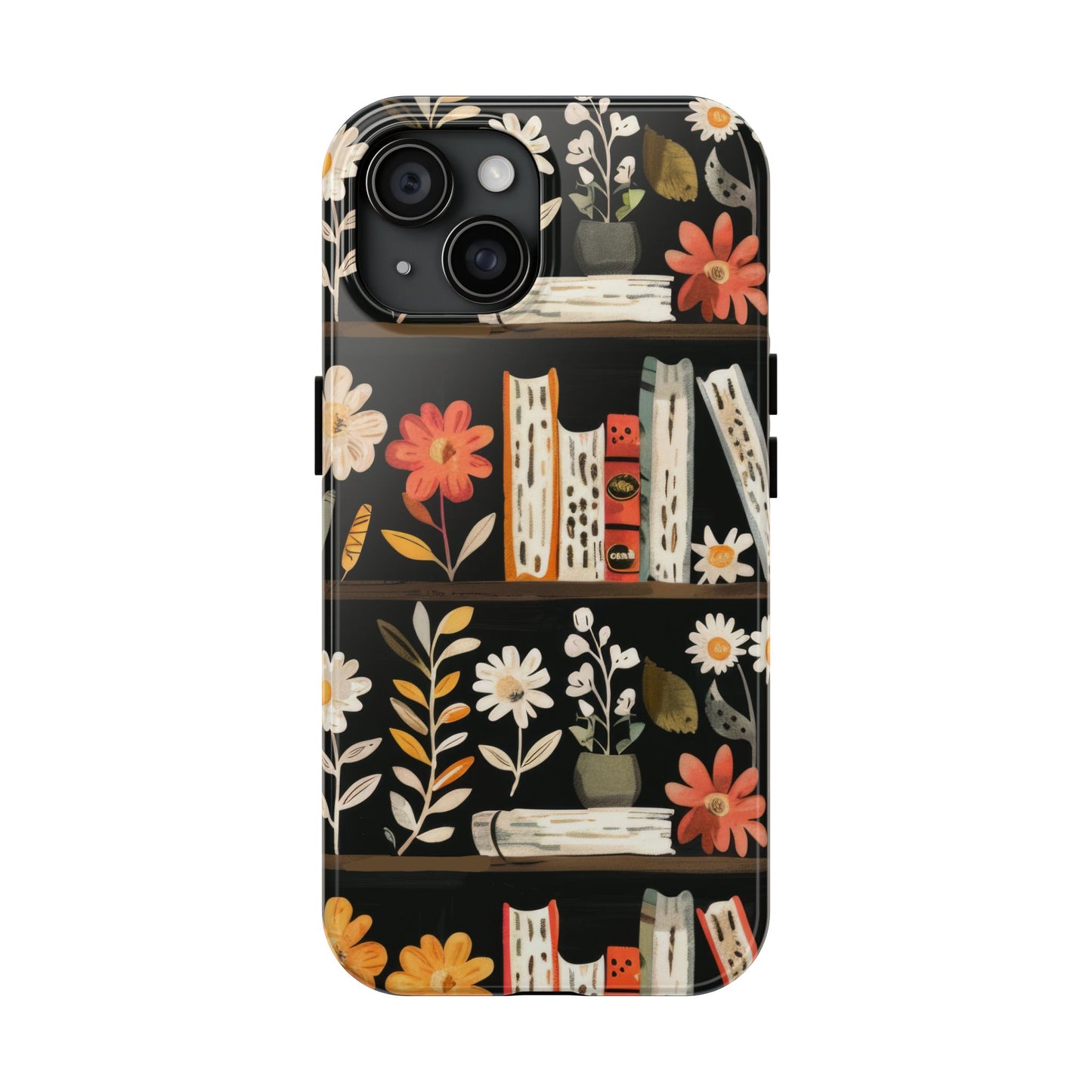 Cozy Bookshelf Bloom Phone Case