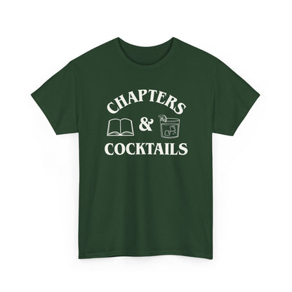Chapters & Cocktails Heavy Cotton Tee-Bookish Tee