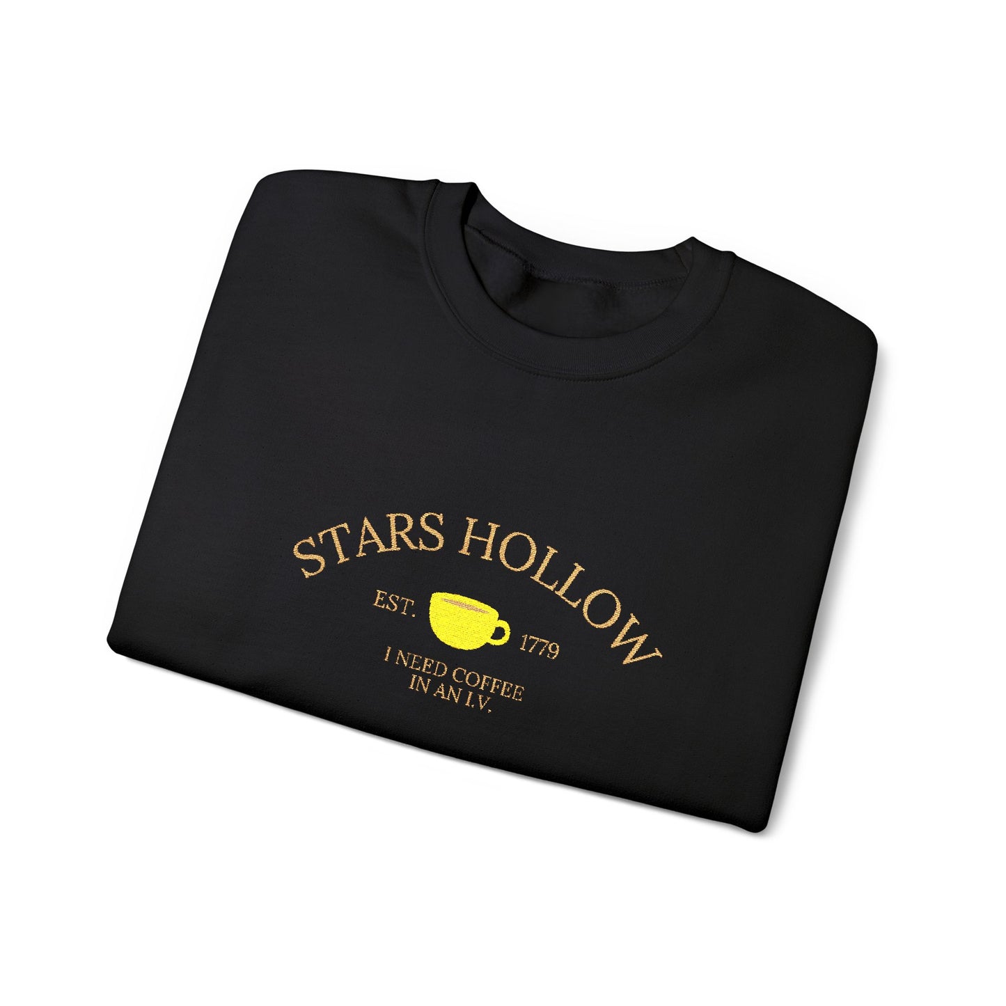 Stars Hollow Coffee Embroidered Crewneck  Sweatshirt-Gilmore Girls