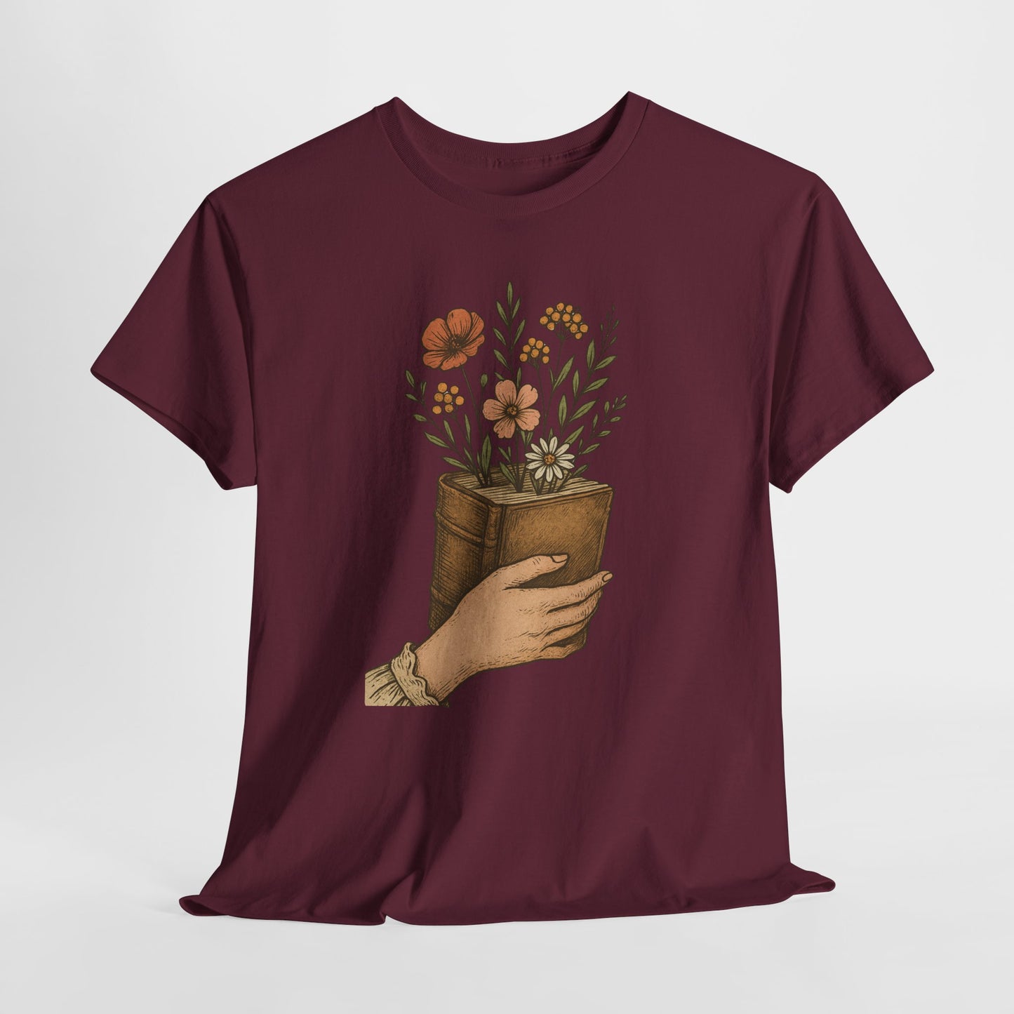 Bloom From Books Tee-Floral Book T-Shirt