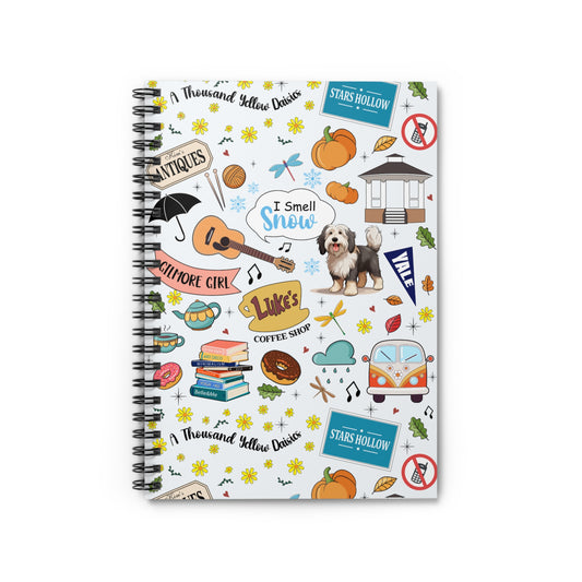 Gilmore Girls-Inspired Spiral Notebook-White