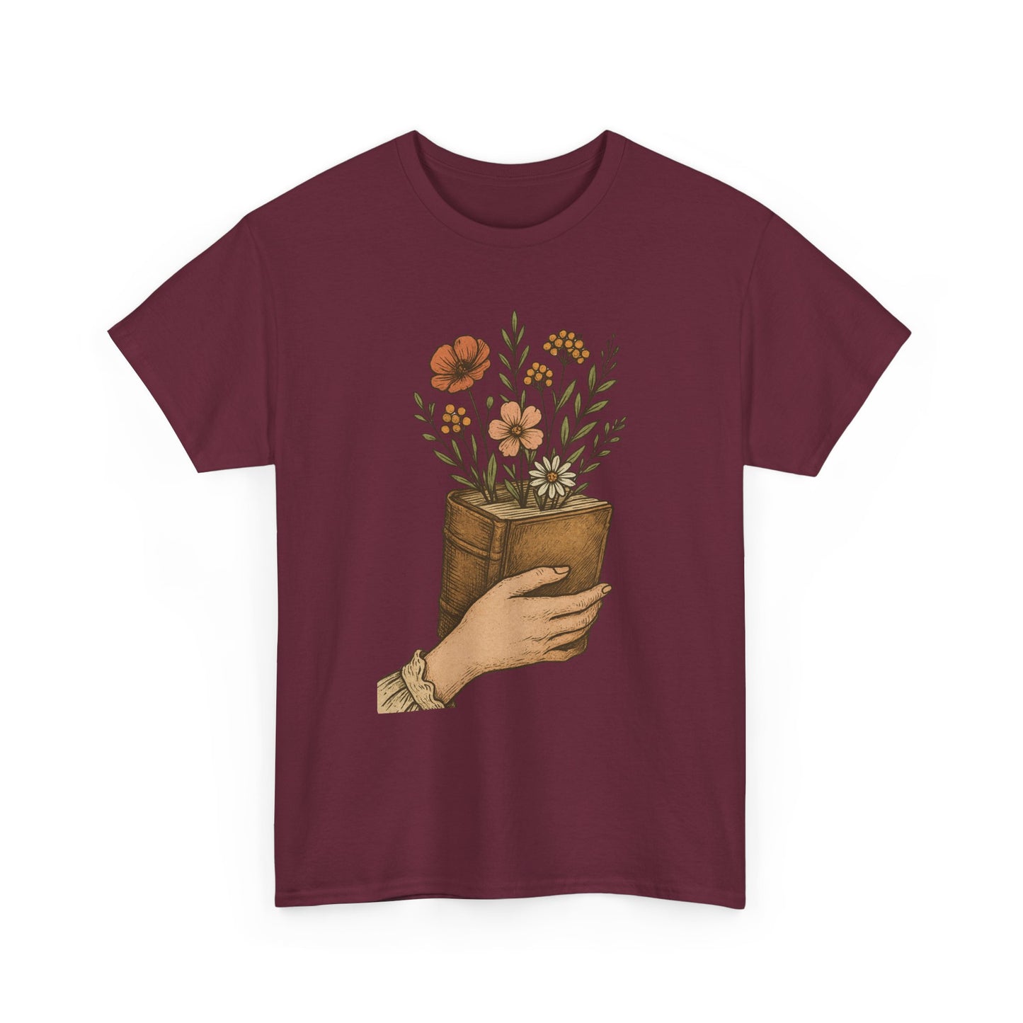 Bloom From Books Tee-Floral Book T-Shirt