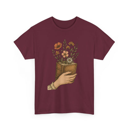 Bloom From Books Tee-Floral Book T-Shirt