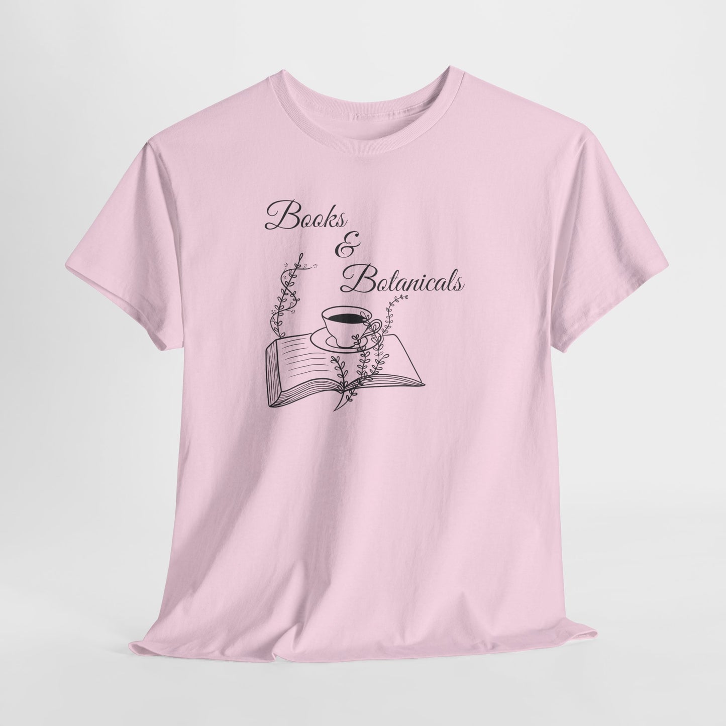 Books & Botanicals Unisex Cotton Tee | Perfect for Book & Plant Lovers