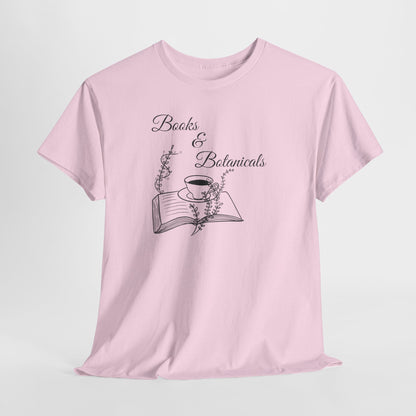 Books & Botanicals Unisex Cotton Tee | Perfect for Book & Plant Lovers