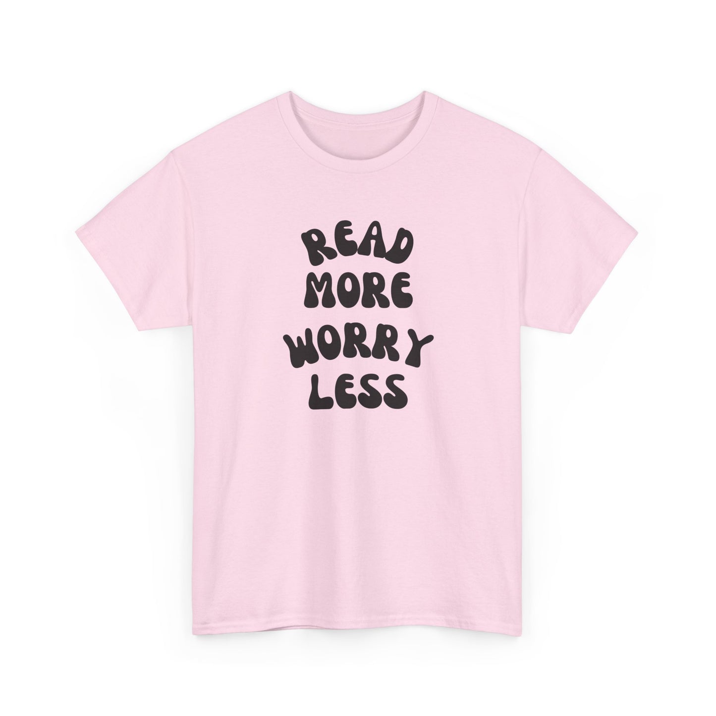 Read More Worry Less Minimalist Reading Tee-Bookish T-Shirt