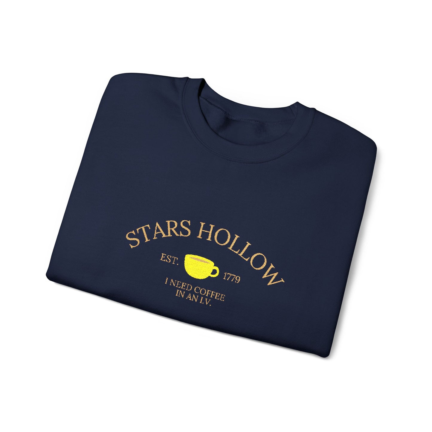 Stars Hollow Coffee Embroidered Crewneck  Sweatshirt-Gilmore Girls