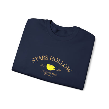 Stars Hollow Coffee Embroidered Crewneck  Sweatshirt-Gilmore Girls