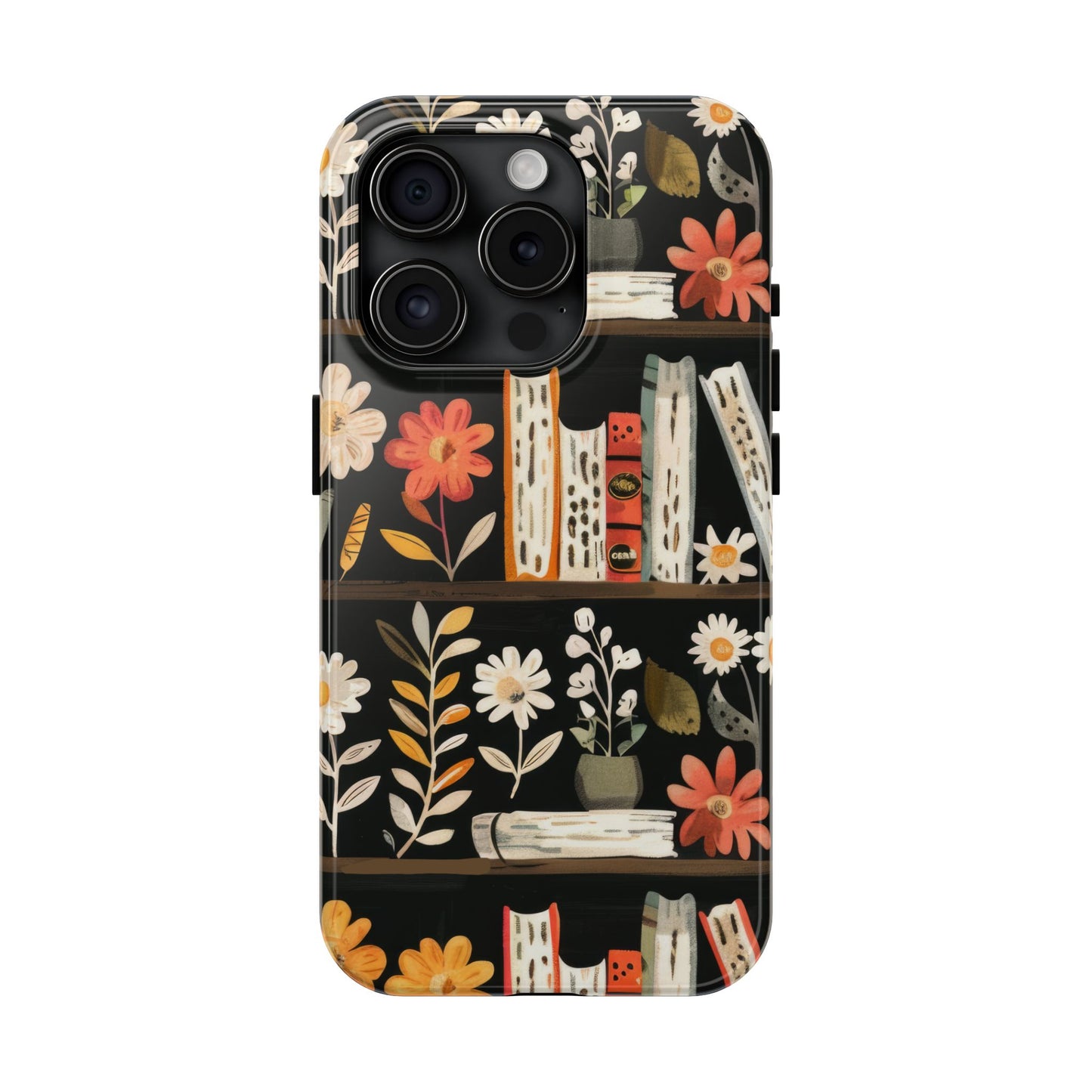 Cozy Bookshelf Bloom Phone Case
