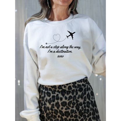 I'm Not a Stop, I'm a Destination-Gossip Girl Crewneck Sweatshirt