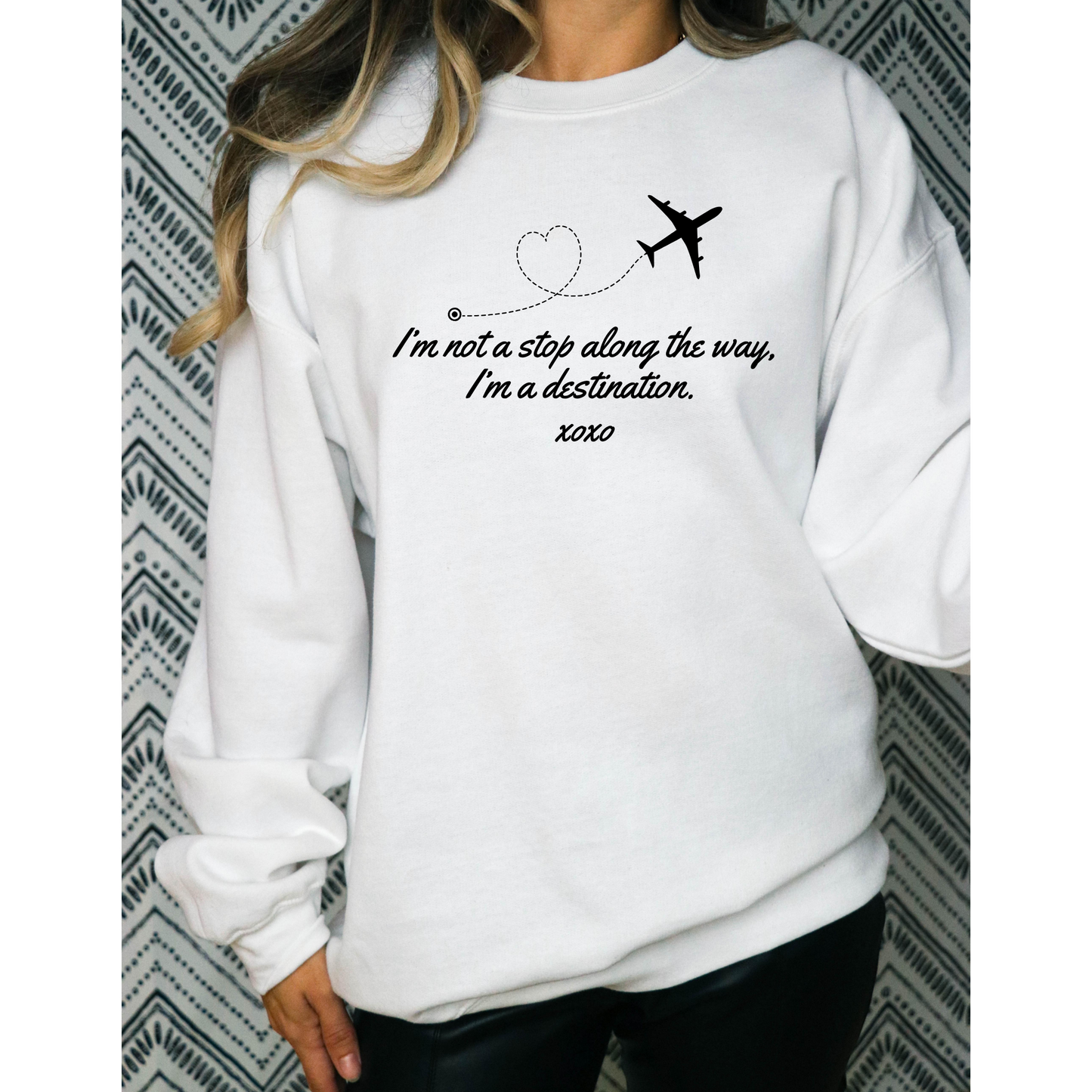 I'm Not a Stop, I'm a Destination-Gossip Girl Crewneck Sweatshirt