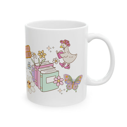 Good Vibes Ceramic Mug - Positive Coffee Bookish Cup