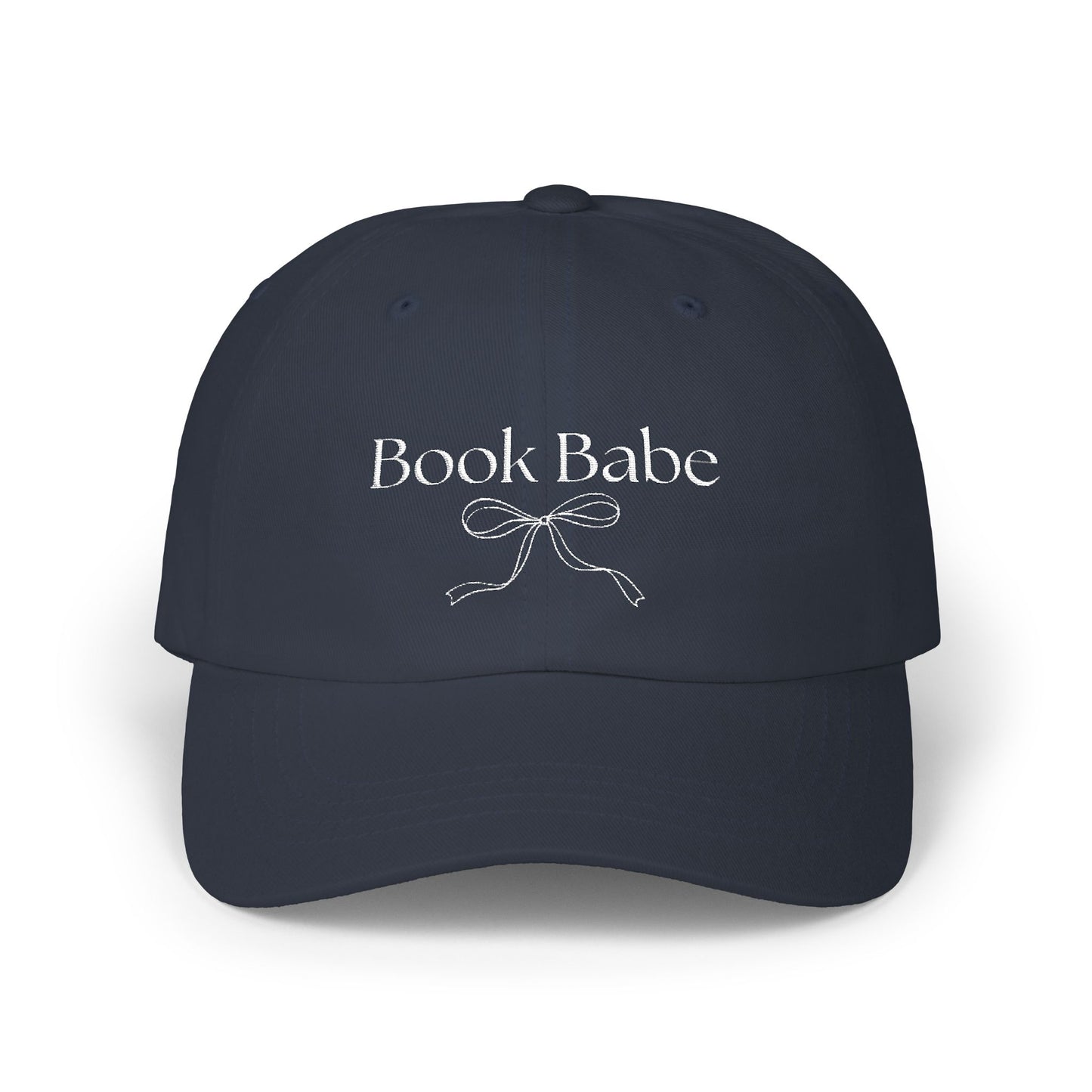 Book Babe Embroidered Hat-White