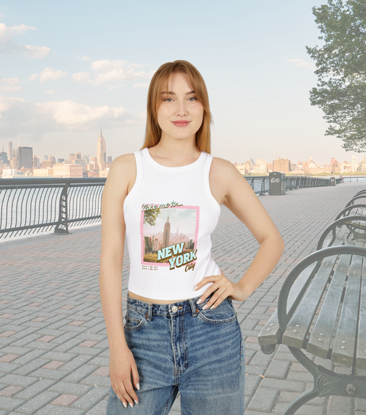 Take Me to New York Summer Racer Tank Top