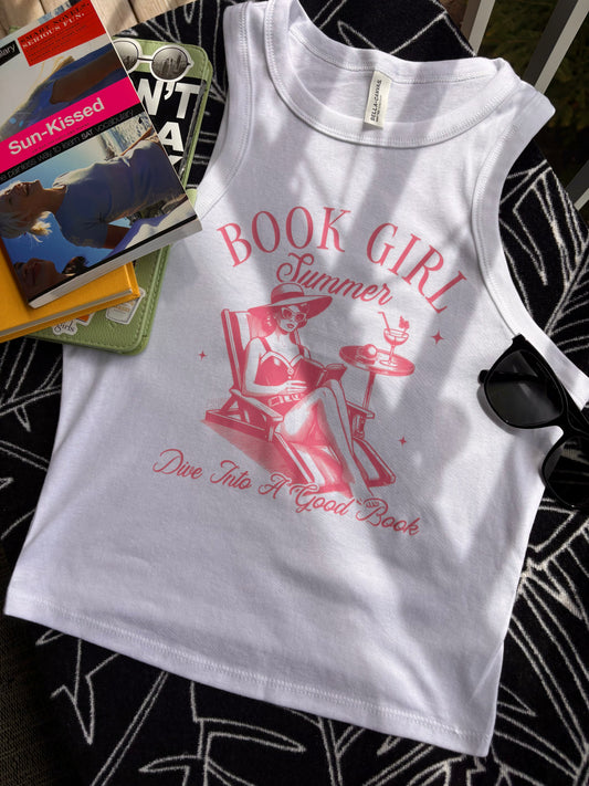 Book Girl Summer Racer Tank