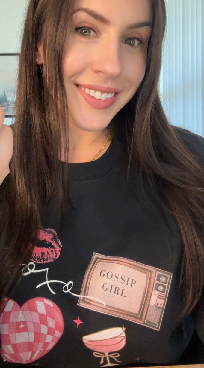 XOXO Gossip Girl Crewneck Sweatshirt-Gossip Girl Vibes