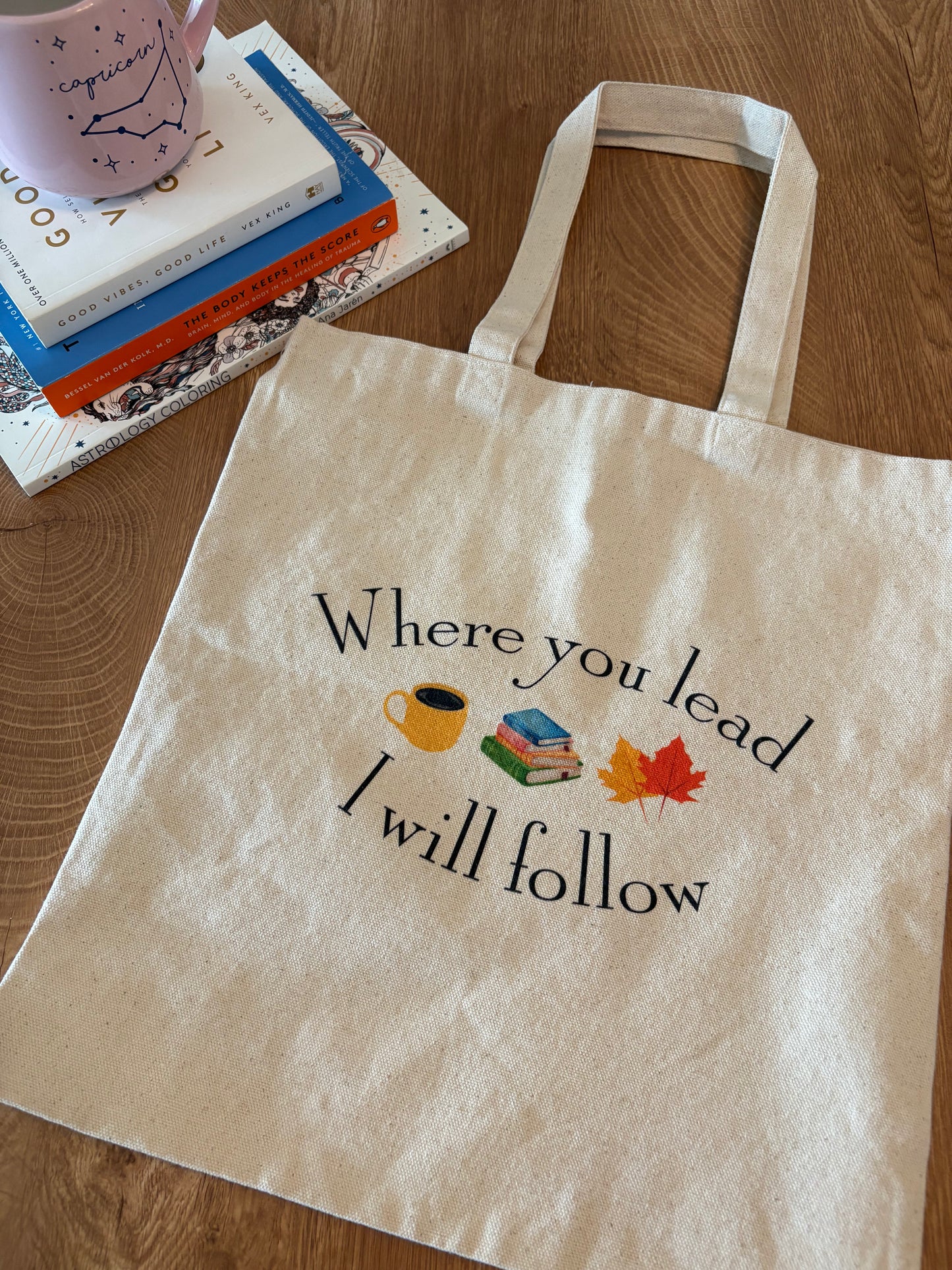 Gilmore Girls-Where You Lead, I Will Follow Tote Bag-Book Lovers & Pop Culture