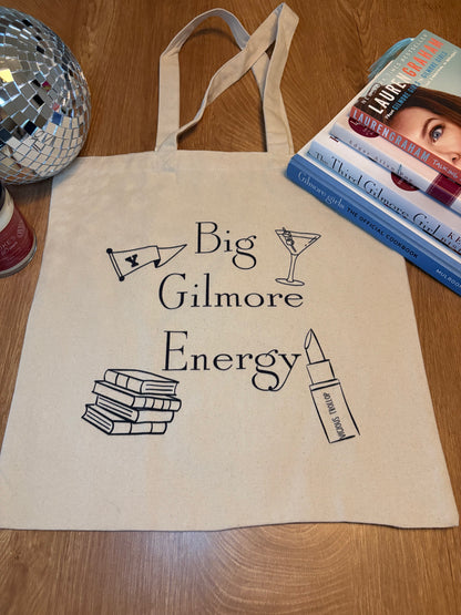 Big Gilmore Energy Cotton Canvas Tote Bag-Gilmore Girls