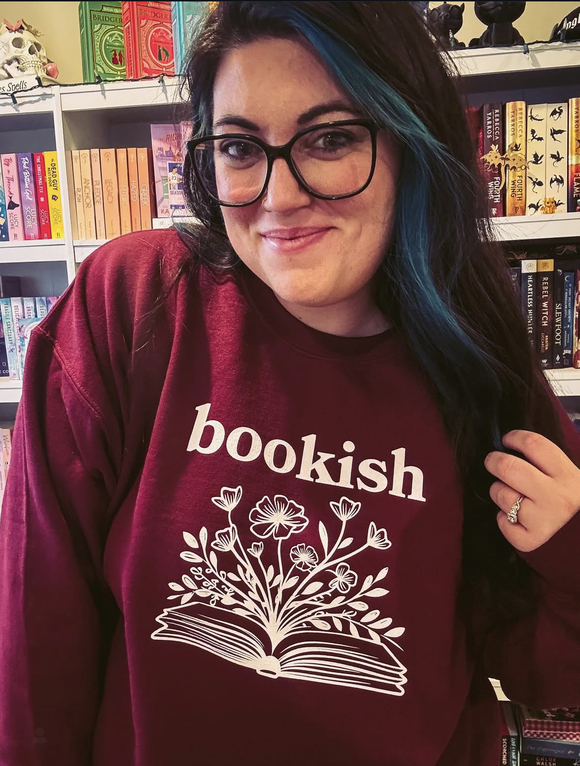 Floral Bookish Sweatshirt-Book Lover Sweatshirt