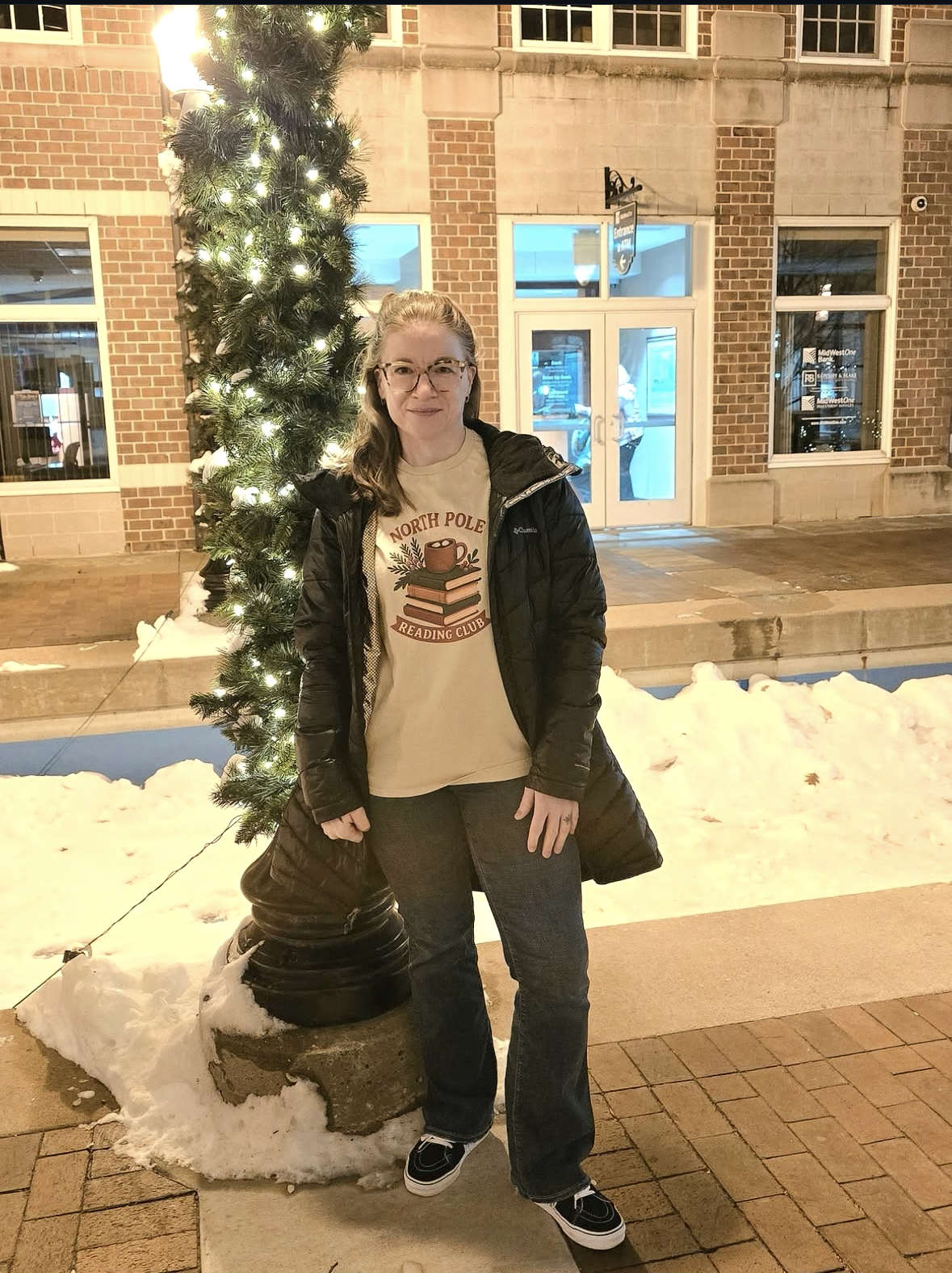 North Pole Reading Club T-Shirt — Cozy Holiday Book Lover Tee