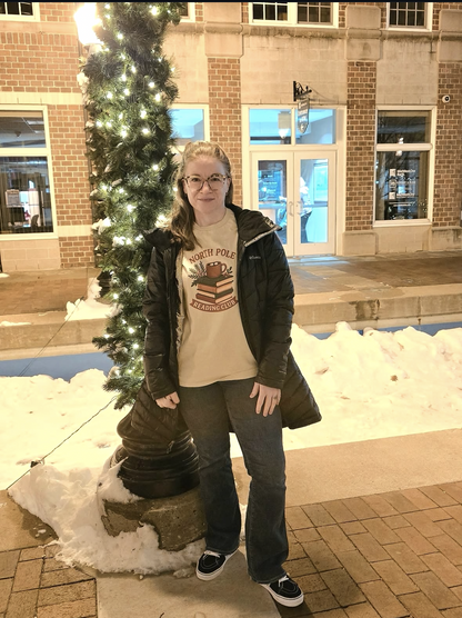 North Pole Reading Club T-Shirt — Cozy Holiday Book Lover Tee