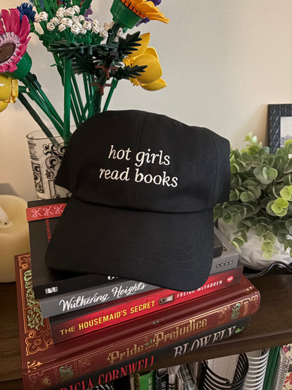 Hot Girls Read Books- Embroidered Bookish Baseball Hat