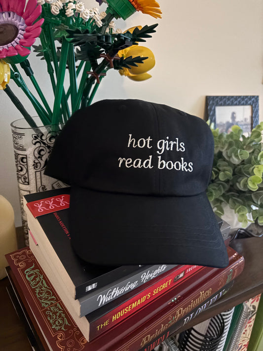 Hot Girls Read Books- Embroidered Bookish Baseball Hat