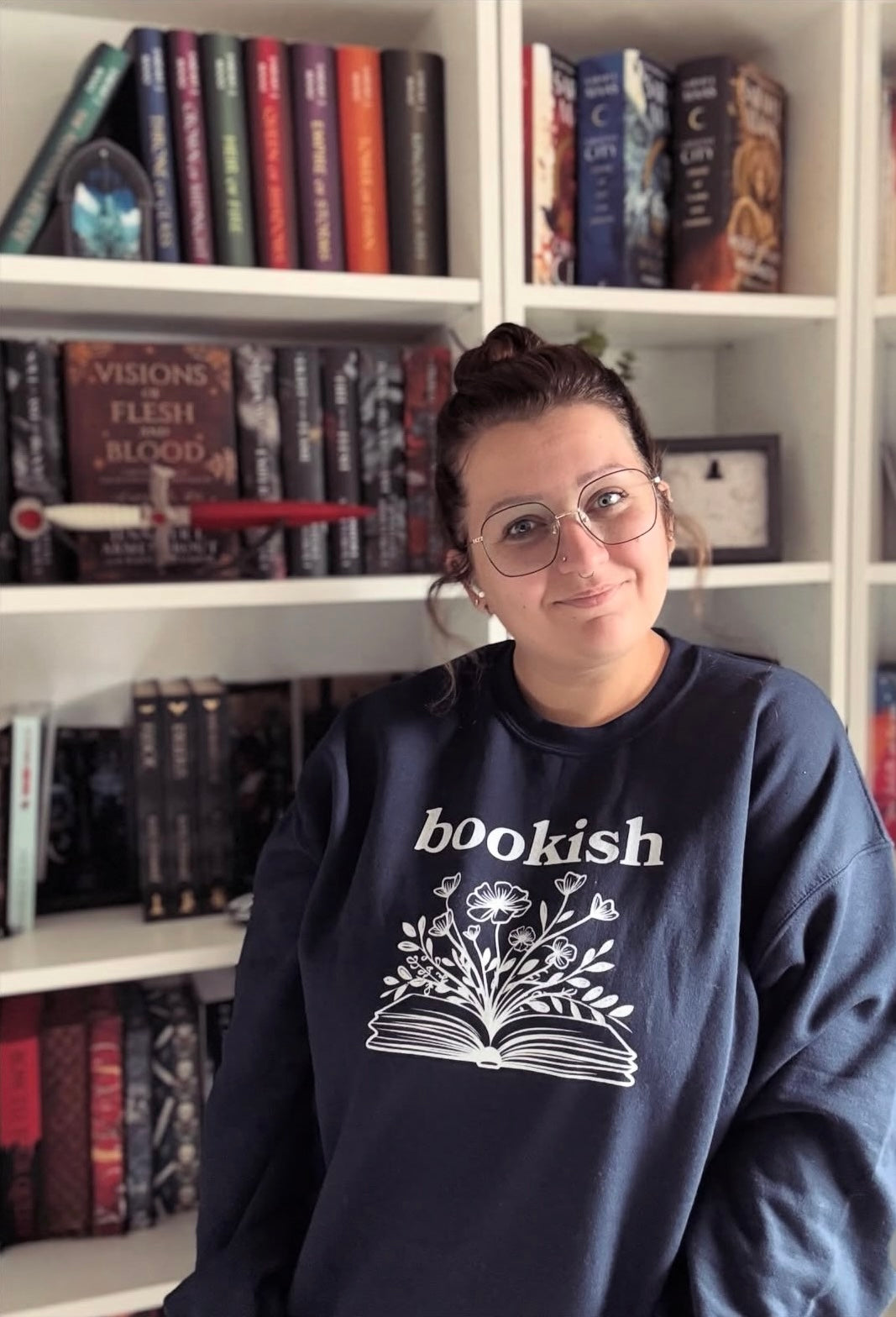 Floral Bookish Sweatshirt-Book Lover Sweatshirt