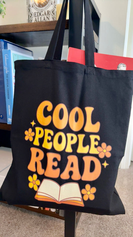 Cool People Read Vintage Floral Book Lover Tote