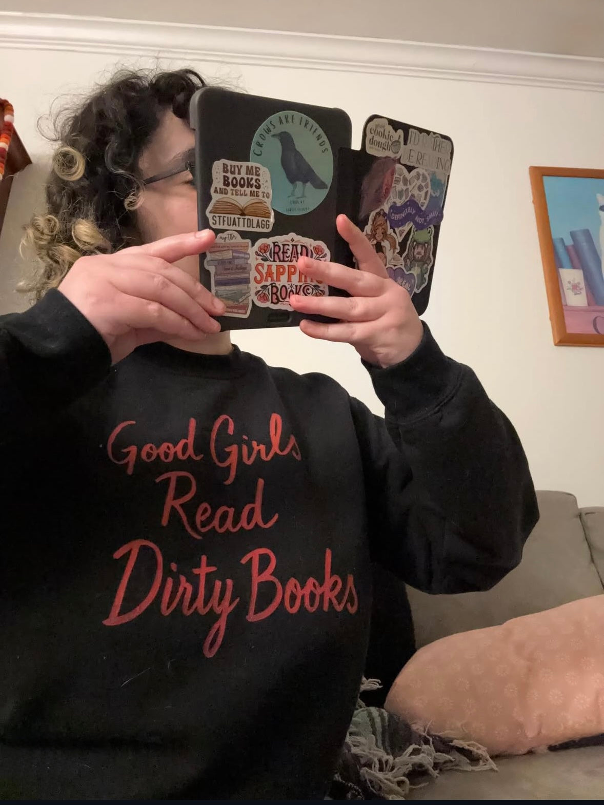 Good Girls Read Dirty Books Crewneck-Bookish Sweatshirt